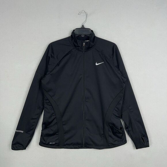 Nike Jacket Womens XL Black Element Shield Full Zip Running Performance Training - Picture 1 of 16